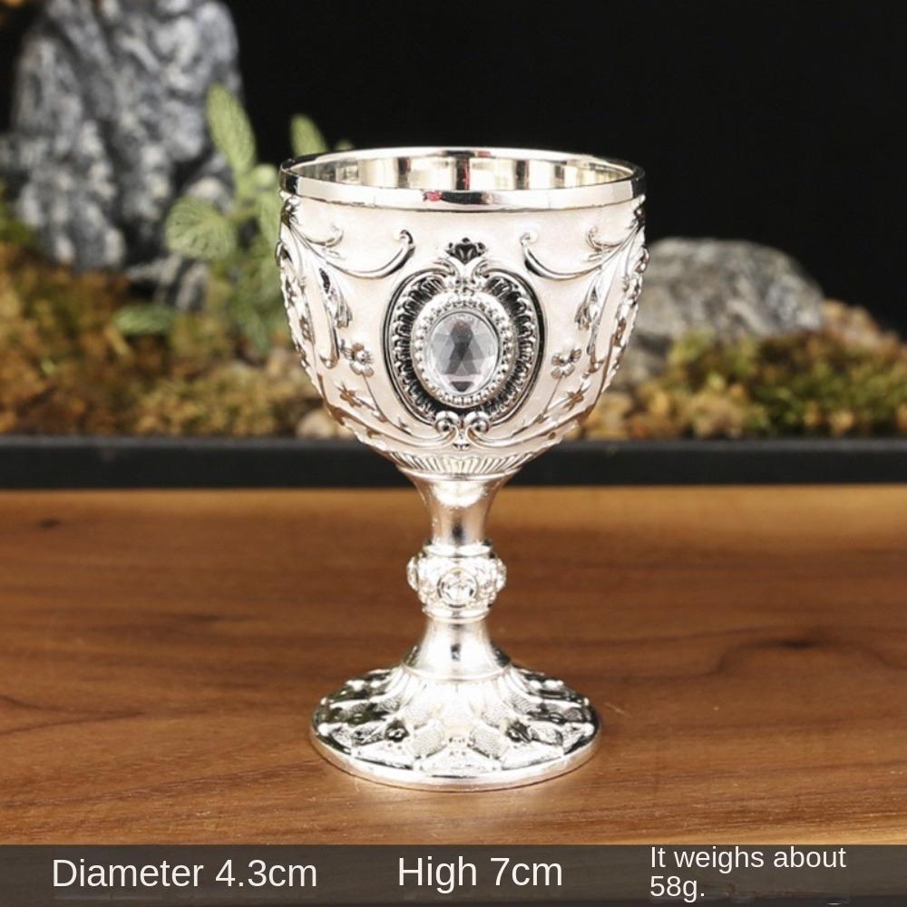 Metal Wine Cup Embossed White Wine Cup New Drink Cup