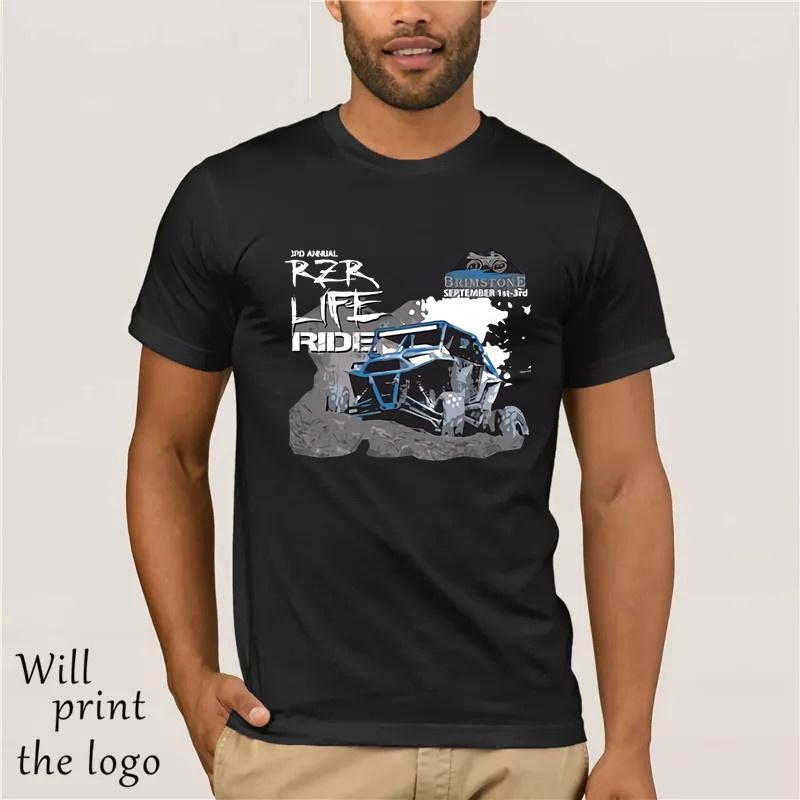 Hot Mens Fun Casual Print Tshirt 3rd Annual Rzr Life Ride Tshirt