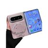 Magnetic Purple Gray Elephant Stand Phone Case Pura X Max Foldable With Shockproof Bumper Chain Strap
