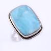 Natural Republic Larimar Gemstone Handmade 925 Sterling Silver Ring S.8" V4S33