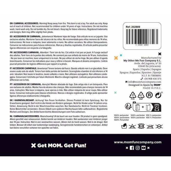 Moustache de déguisement - Viving Costumes - Taille unique - Multicolore - Plastique - Lavage à la main