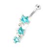 Les Trésors De Lily [H9189] - Turquoise 'Shooting Stars' Body Piercing