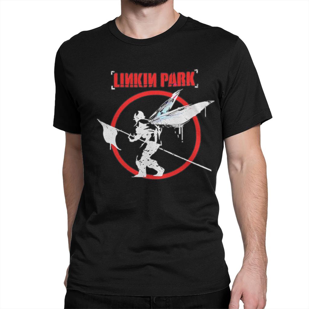 Men Women's Music Band Linkinparks Logo T Shirts Rock Pure Cotton Clothes Short Sleeve Round Collar Tee Shirt Gift T-Shirts