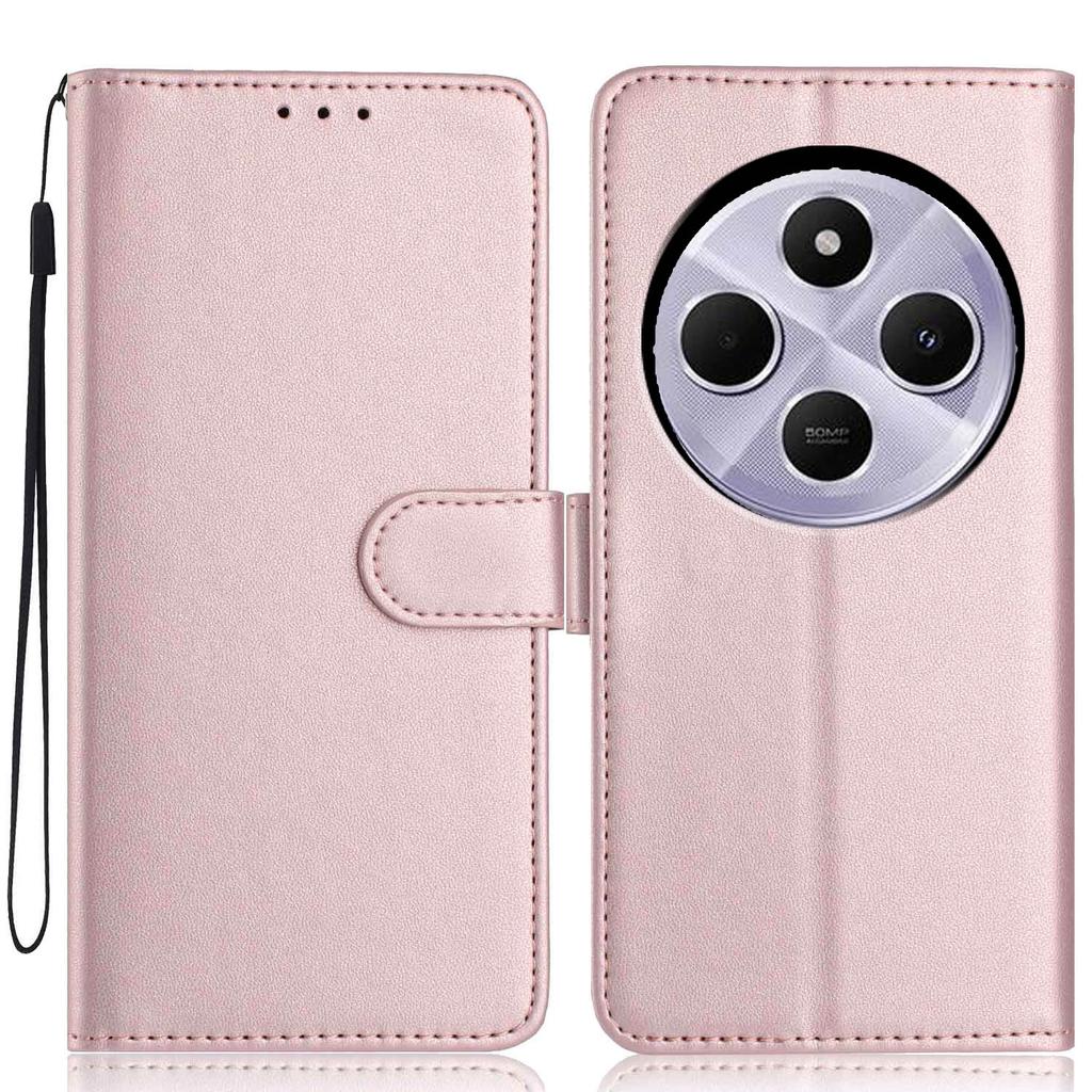 Etui portfelowe na Xiaomi Redmi 14C 4G/14R 5G/A3 Pro 4G/A4 5G/Poco C75 4G Skórzane etui z podstawką i paskiem/wieloma przegródkami na karty