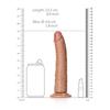 RealRock - Thin realistic dildo with suction cup 20.5 cm