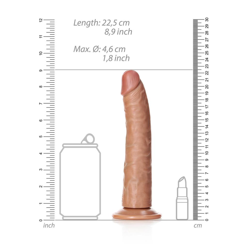 RealRock - Thin realistic dildo with suction cup 20.5 cm