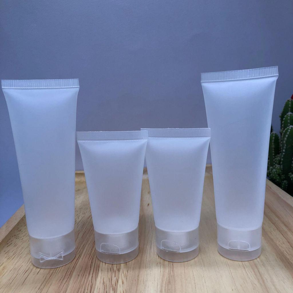 PE Flip Cap Bottle for Facial Cleanser & Hand Cream - Available In 5ml, 10ml, 20ml, 30ml, 50ml, 100ml Sizes