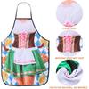 2 Pcs Oktoberfest Mardi Gras Apron Couples Cooking Aprons German Party Costume for Baking BBQ Chef Kitchen Gifts