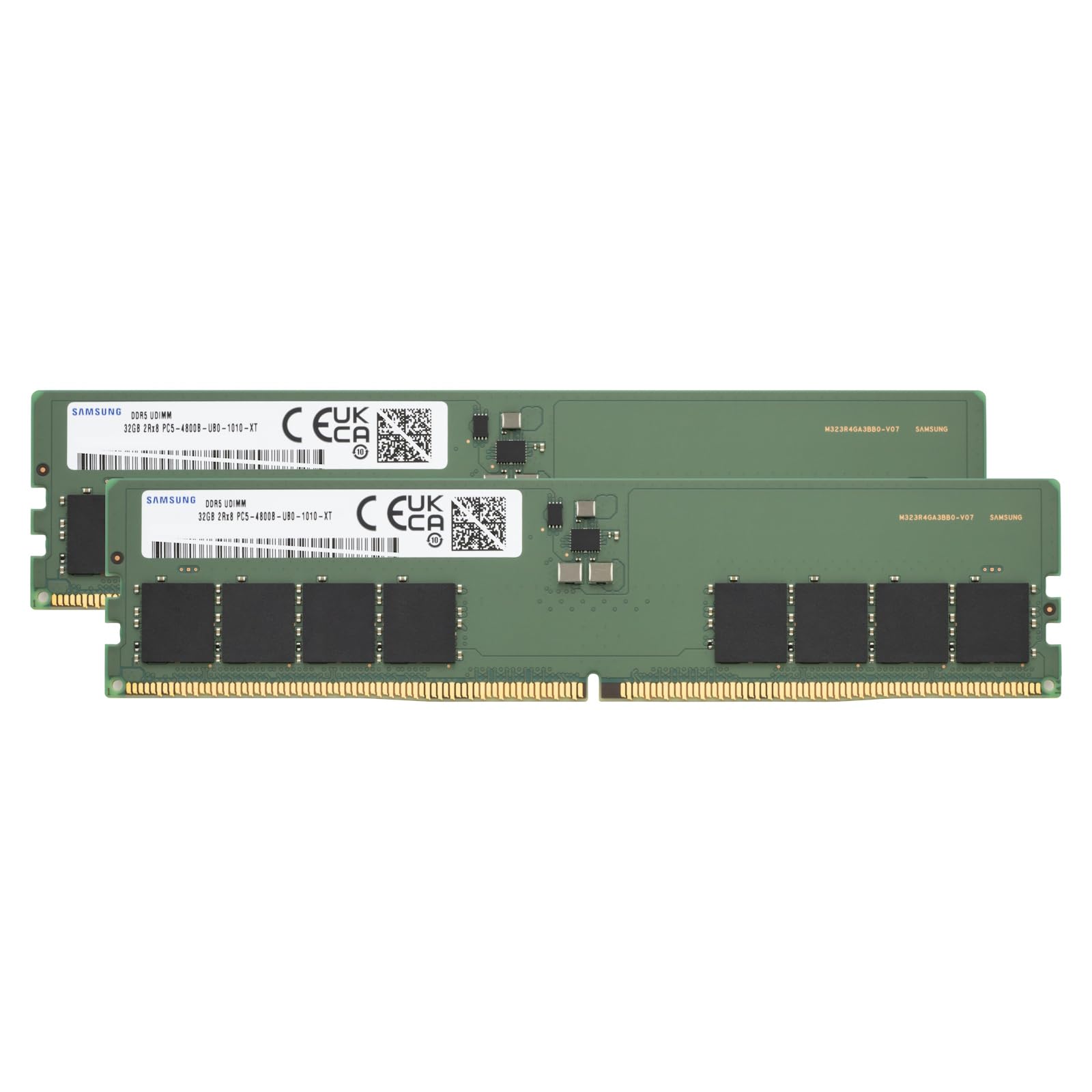 

Princeton Desktop PC Memory Samsung Genuine 32GB x 2 64GB DDR5 4800MHz UDIMM 288pin PC5-38400 1.1v HBD4800S-32GX2