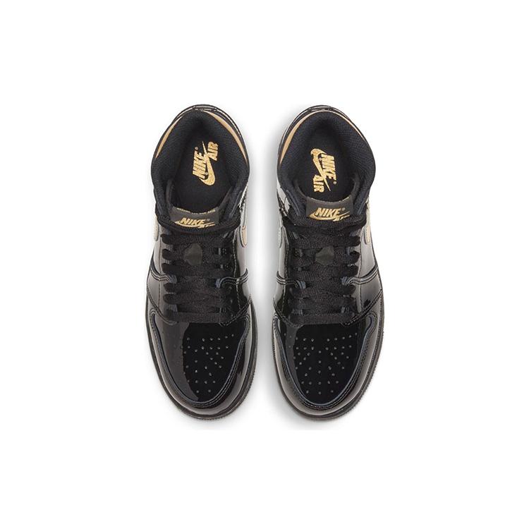 Air Jordan 1 Retro High OG Negro Metalizado Dorado GS 575441-032