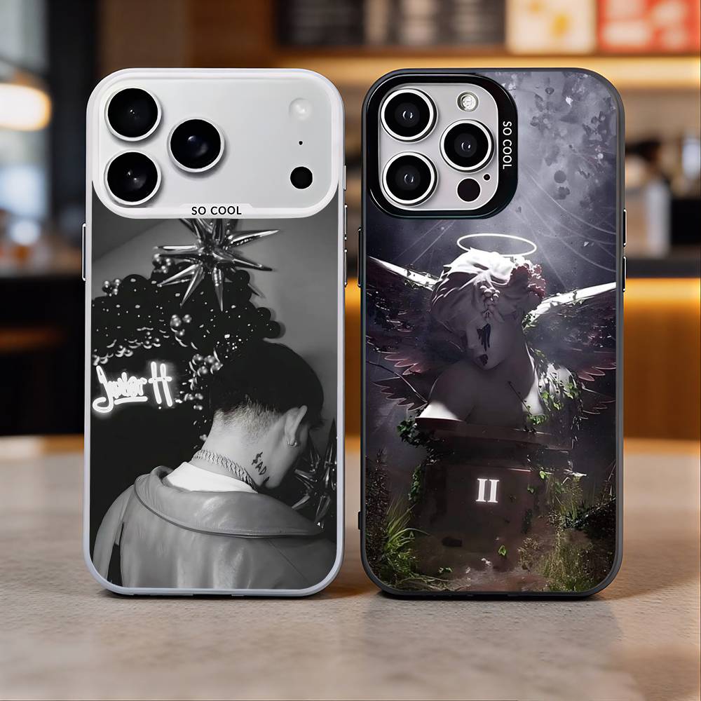 J-Junior H Phone Case For iPhone 17,16,15,14,13,12,11 Plus,Pro Max,Colored Silver Phone Case
