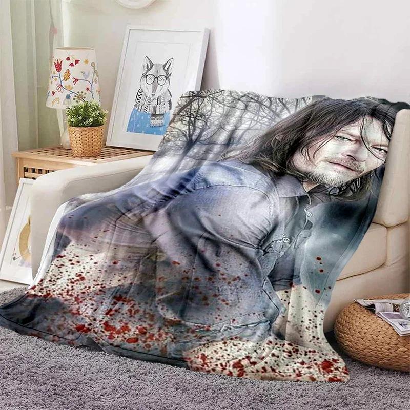 Drama The Walking Dead Series Soft Throw Blanket Zombie Movie Printed Bedspread Sofa  Couch Camping Cover Home Decor