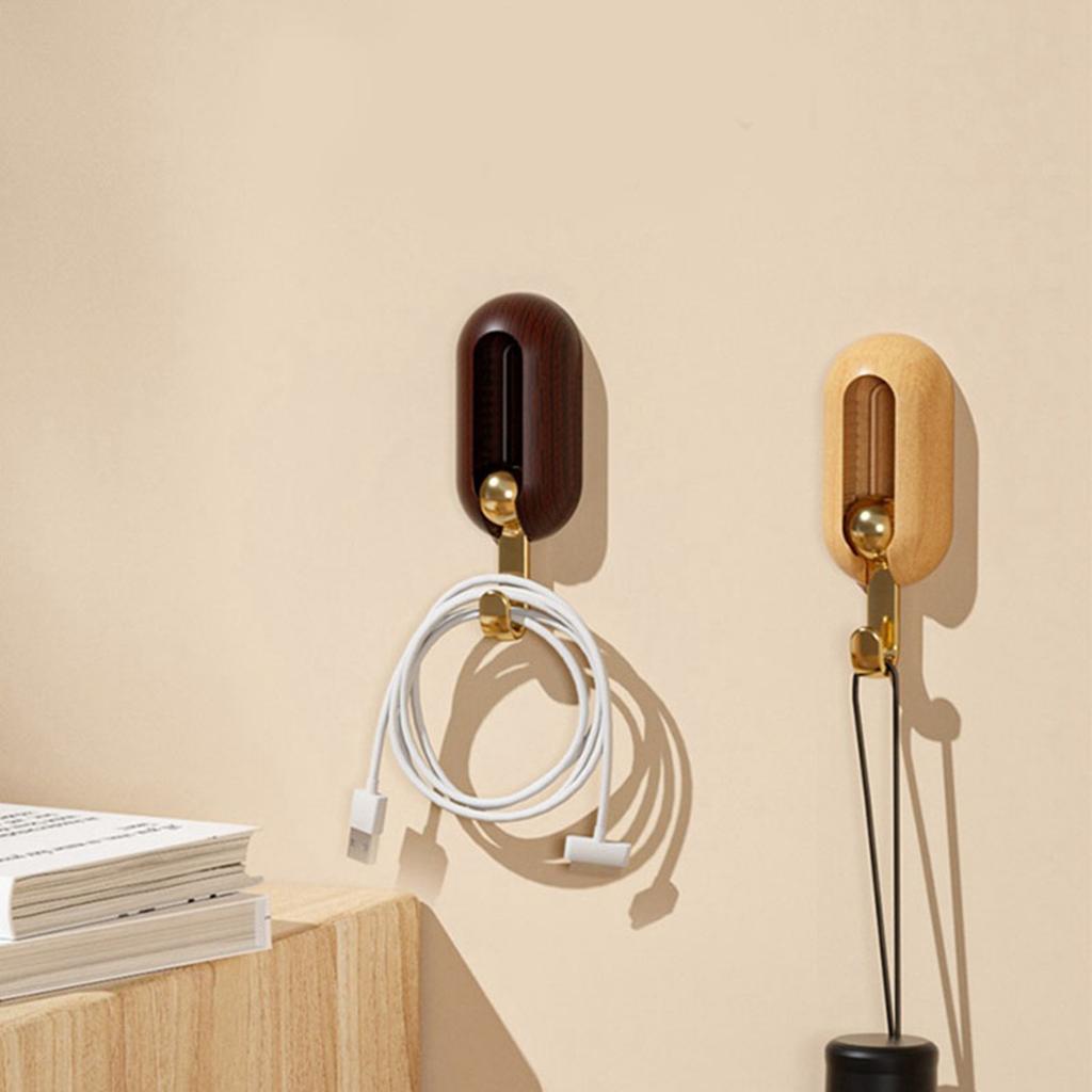 4pcs Self Adhesive Hooks Multipurpose Modern Minimalism Style Punch Free Strong Load Bearing Wall Coat Hooks Nature