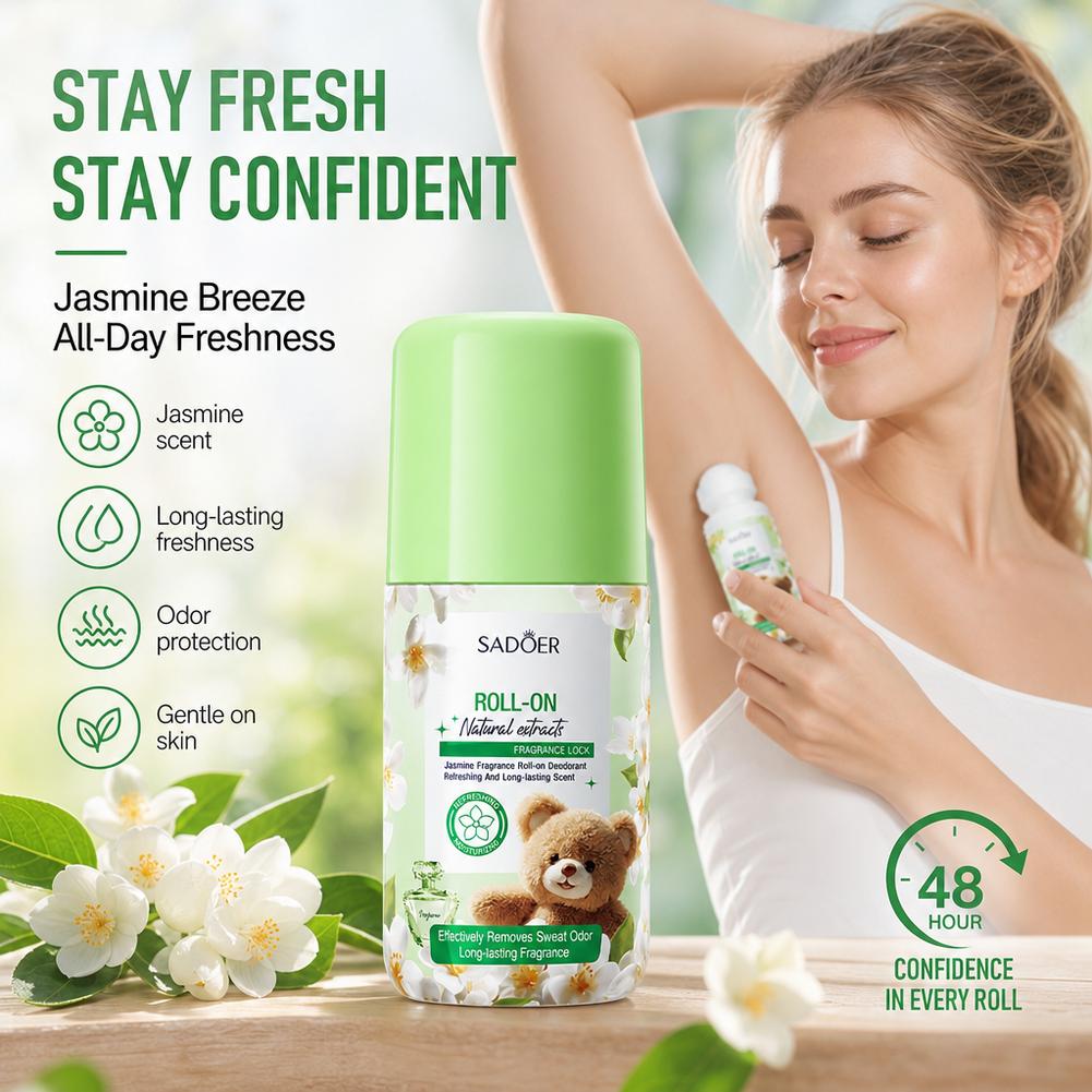 Roll-on Deodorant Osmanthus Duft Forfriskende Bærbar Kropsduft Væske Lugtkontrol til Indendørs Udendørs Rejser Daglig Brug