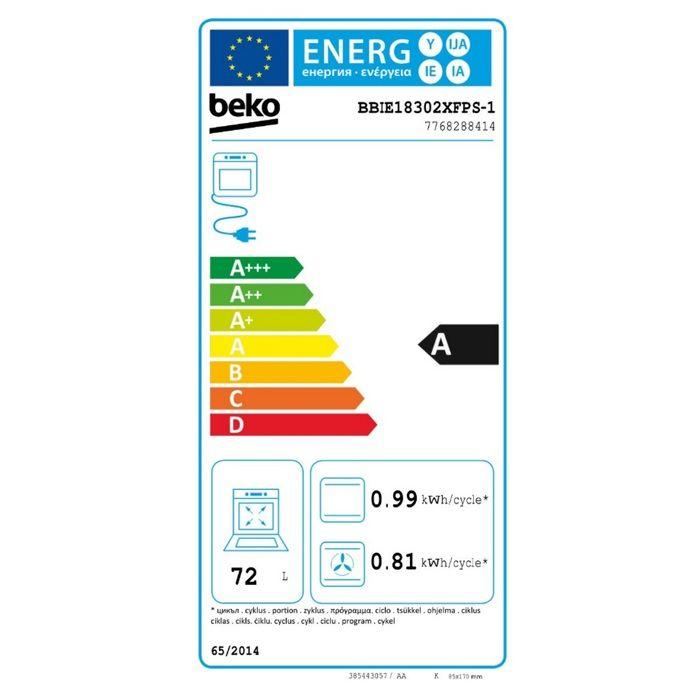 Beko Four Intégrable Multifonction 72l 60cm Pyrolyse Noir - BBIE18302XFPS-1