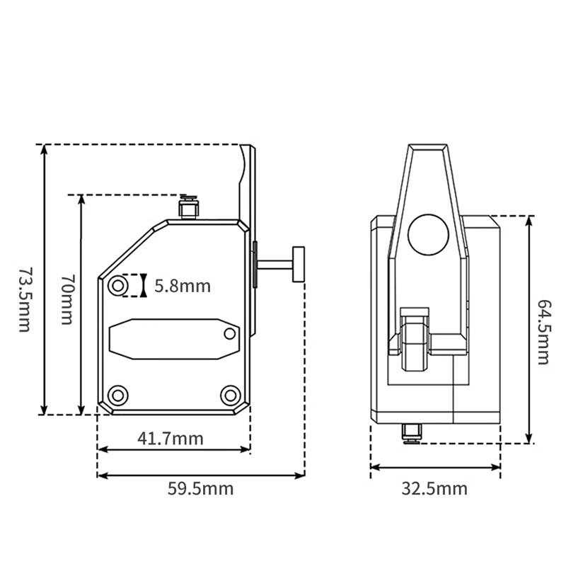 3D Printer Parts for VORON MK8 Extruder Clone Dual Drive Extruder Upgrade Bowden Extruder 1.75mm Filament for CR10 Ender 3 Pro