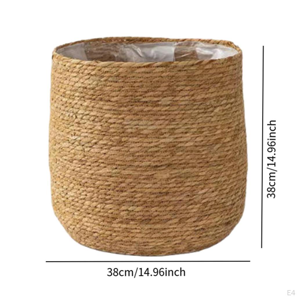 Gewebter Blumentopfbehälter Leicht zu reinigen Praktischer Korb Gartenpflanze für Balkon