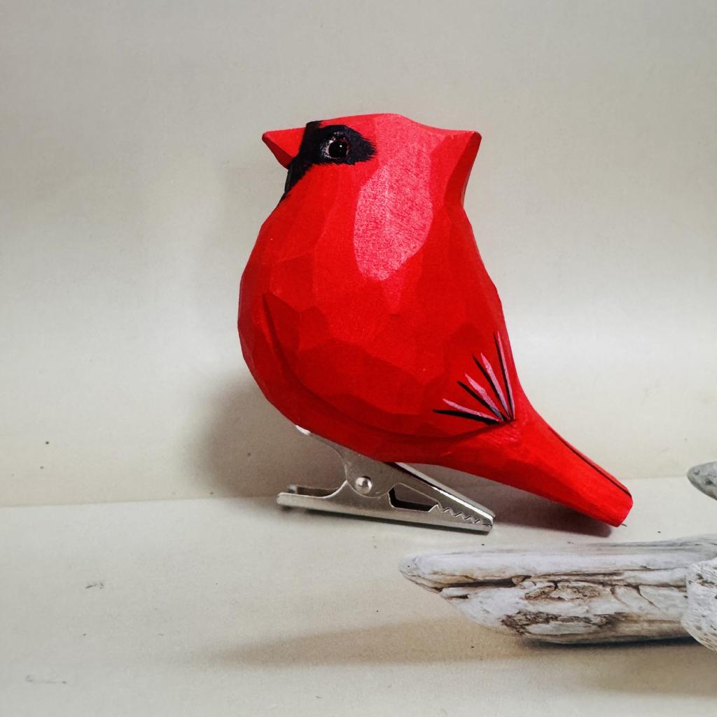 Hand Carved DIY Bird Ornaments, Wooden Crafts, Home and Office Desktop Ornaments, Small Animal Decorations