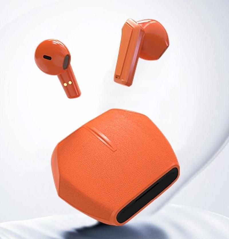 Luxury Leather Design Hifi Stereo Earbuds In-ear Wireless Bluetooth 6.0 Headphone With HD Mic Handsets Noise Reduction Earphones