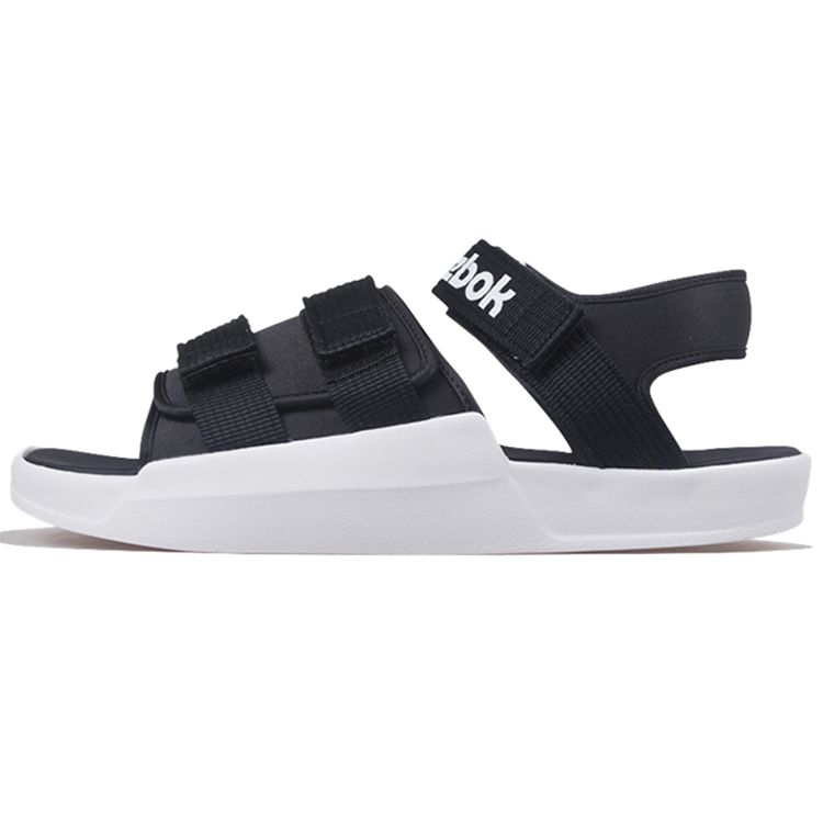 Reebok Sandals Flat Comfortable Beach Sandals Unisex Sandals Black White EF8029