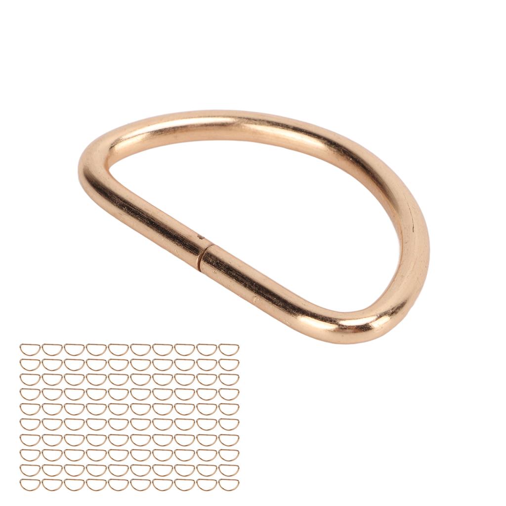100pcs D Rings Dog Collar Metal D Rings for Dog Chest Straps Pet Suitcases Accessory