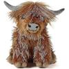 Brown Highland Cow, Realistic Soft Cuddly Toy Animal, Natural Eco-Friendly Plush, 25 Cm