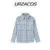 Ur New Women's Artificial Pearl Button Texture Shirt