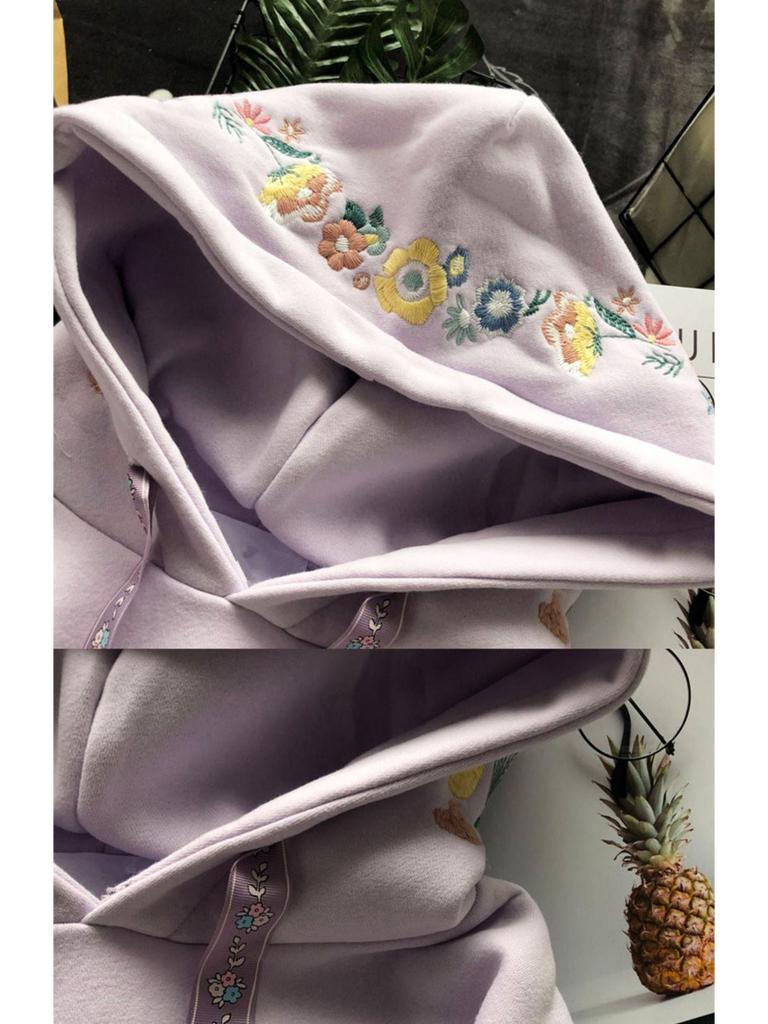 Trendy Women's Korean-Style Autumn/Winter Fleece Rabbit Sweatshirt