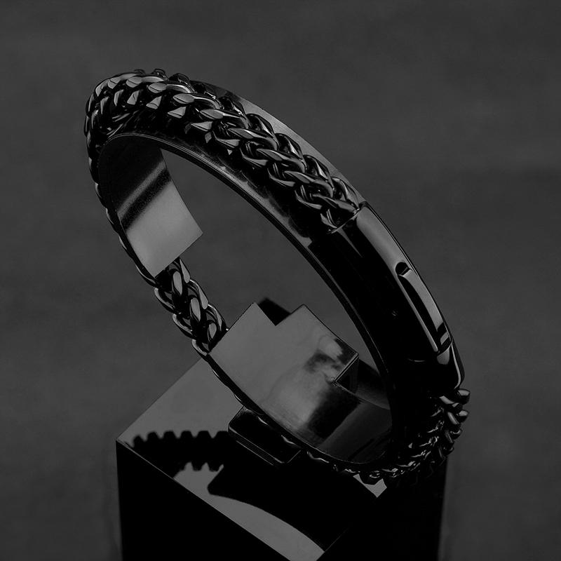6MM Link Chain Bracelet For Men Stainless Steel Fashion Luxry Man Accessories Charm Punk Rock Style Biker Jewelry Gift Friends