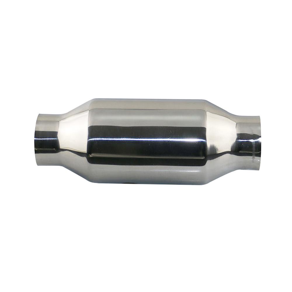 2'' 2.5'' Exhaust Resonator Mufflers Stainless Steel Car Straight Muffler Exhaust Pipe Chrome Silver