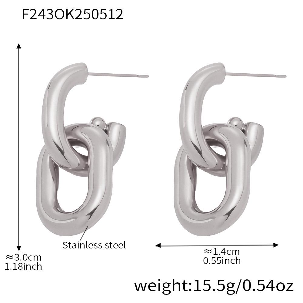 Qiong Yao High-Quality Stainless Steel U-Shaped Geometric Earrings