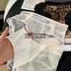 Culotte Respirante en Maille Satinée Imprimé Léopard pour Femme, Été, Rebond Élevé, Taille Moyenne