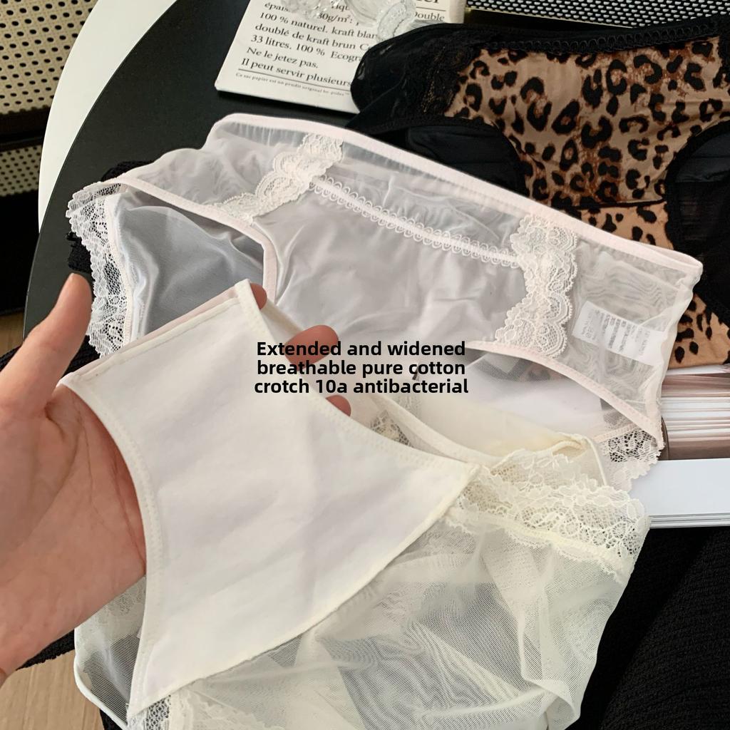 Culotte Respirante en Maille Satinée Imprimé Léopard pour Femme, Été, Rebond Élevé, Taille Moyenne