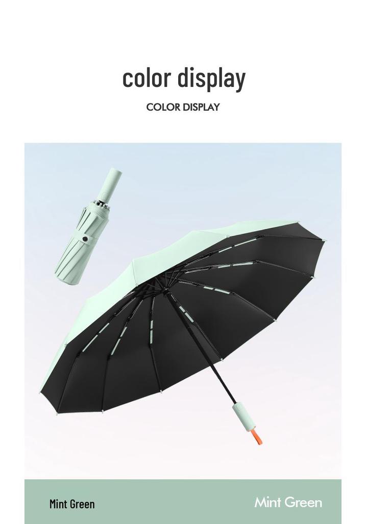 Windproof Oversized 72-Rib Men's & Women's Sun/Rain Umbrella