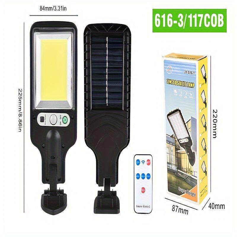 1pc 2200W Outdoor Solar Sensor Street Light, Human Body Induction Garden Light With Remote Control, LED Wall Light Waterproof Garden Light