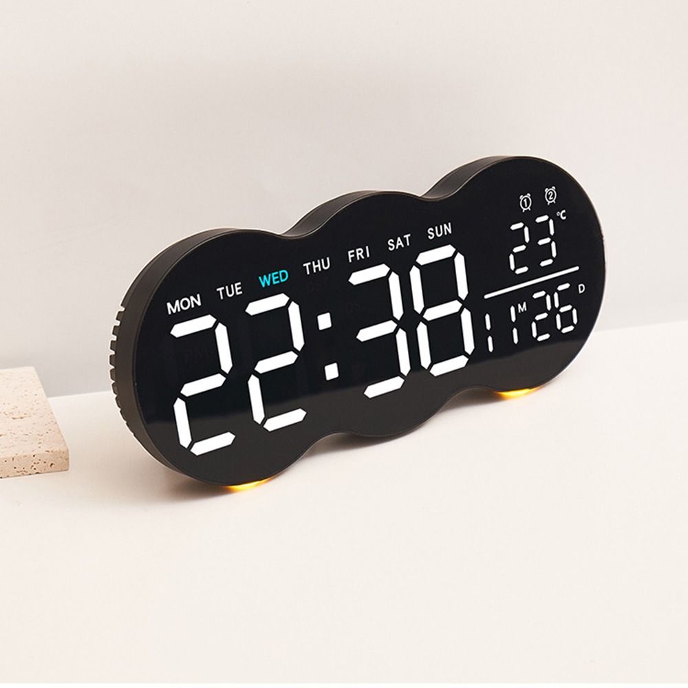 Multi-functional Wall-mounted Electronic Clock Remote Control Alarm Clock  Living Room