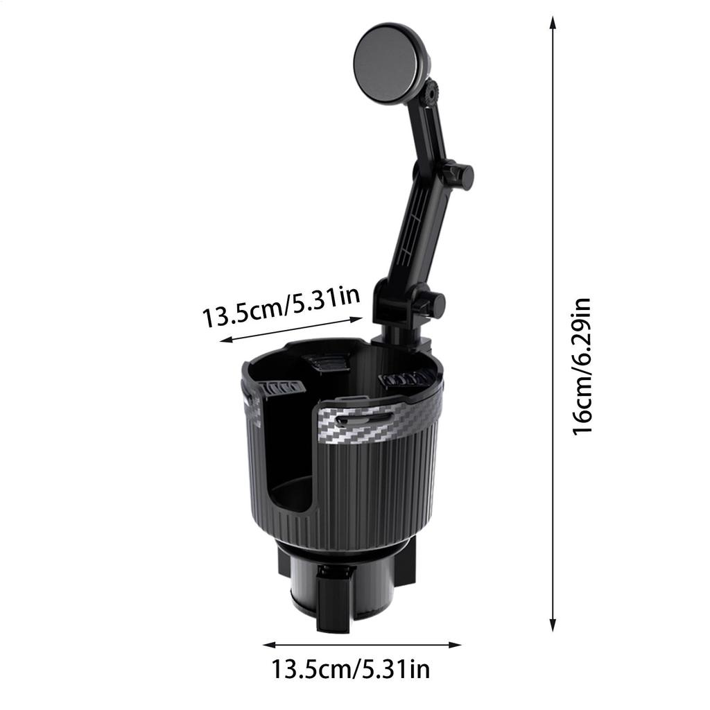 Cup Holder Phone Mount 2-In-1 Adjustable Cellphone Stand Cup Holder With Magnetic Phone Mount For Car Automotive Vehicle SUV