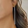 Design Modern Minimalist 18K Gold, Gold and Silver Color Matching Chain Fringed Earrings Earrings
