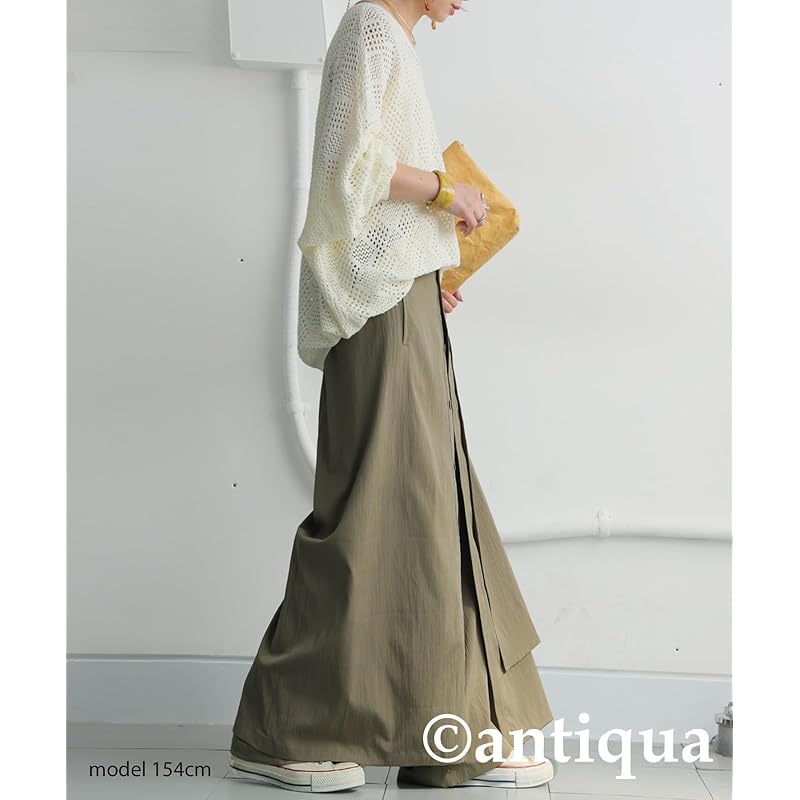 [antiqua] [Antica] Layered Pants Ladies Bottoms Long PY-00786 Onesize 02 Khaki Beige