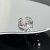 Collection retro Italian court style brushed hollow lace open ring women's fashion niche versatile ring