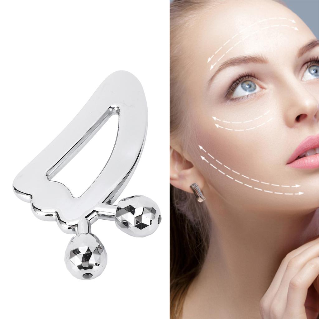 Metal Face Roller Massager Zinc Alloy Face Lift  Sha Massage Tool Skin Roller for Face Eye Neck B