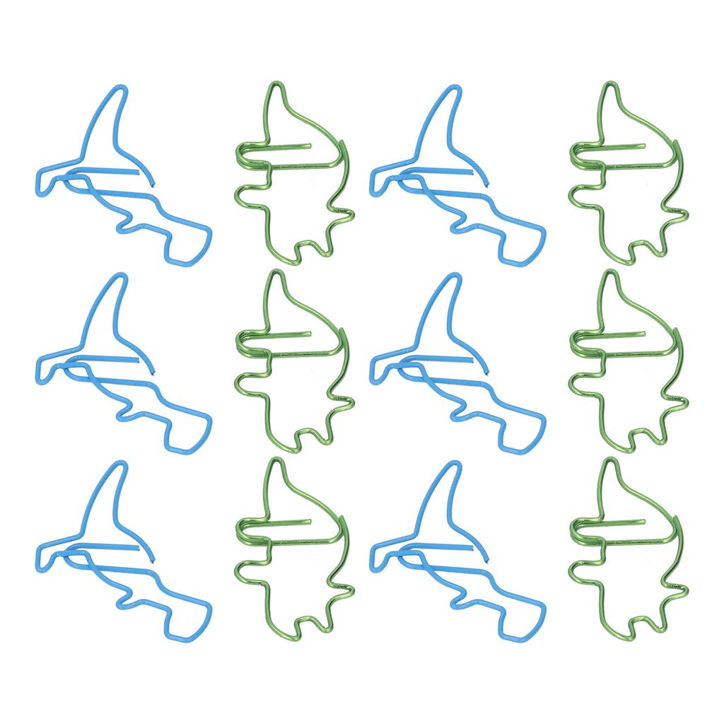 100 Stück Geformte Büroklammern Nilpferd Dinosaurierform Metall Niedlicher Stil Leicht Tragbar Büroklammern für Dokumente