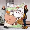 Bubu Dudu Theme Printed Blanket - Perfect for Couch, Bed, Travel & Outdoor Use | Machine Washable, Cozy & Durable.