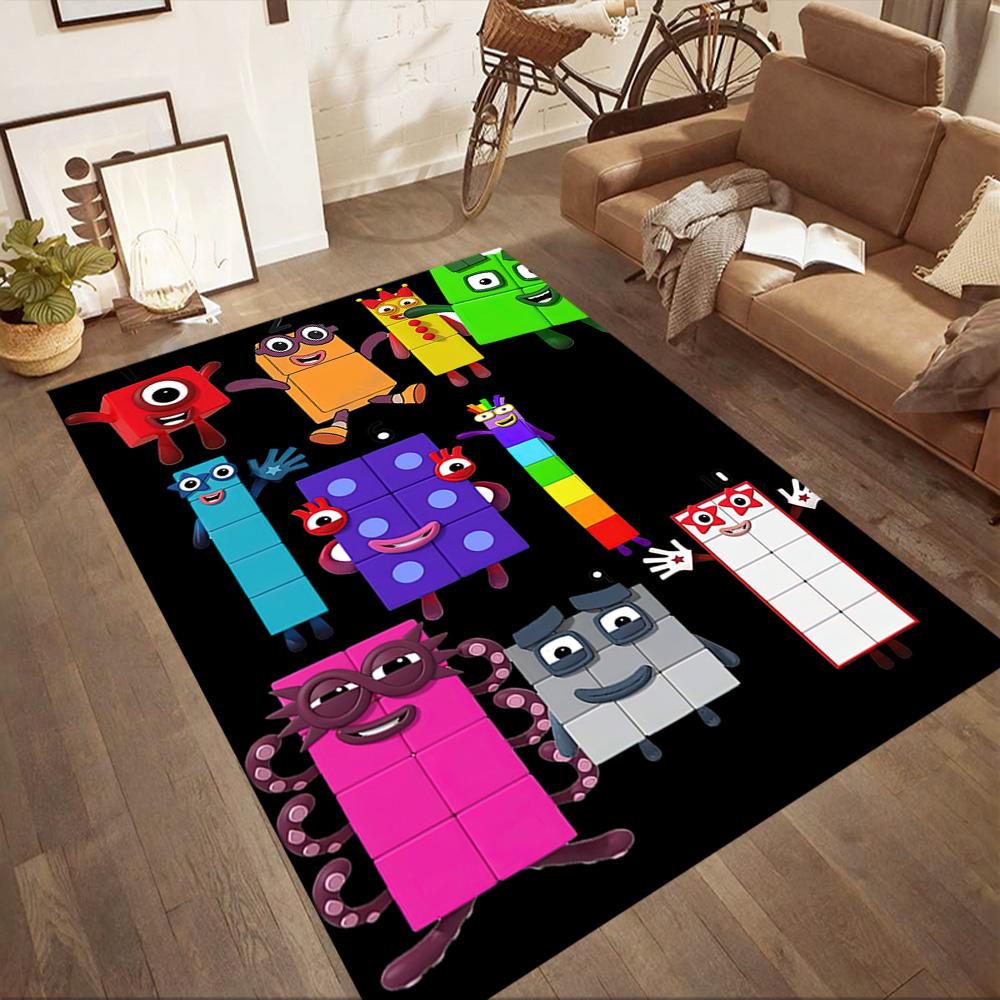Numberblocks Fußmatte Büroteppich Perfekt für Flur Eingangsbereich Esszimmer Balkon Rutschfeste Matte Büro Heimdekor Perfektes Geschenk für Freunde Familie