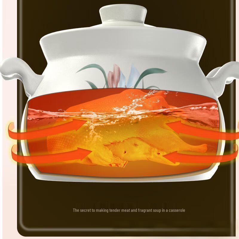 White Orchid Clay Casserole Pot