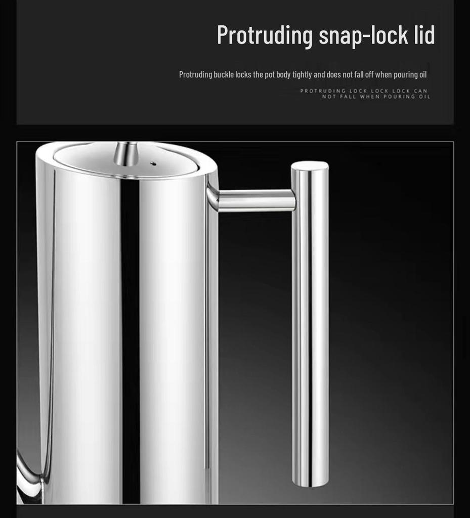 304 Stainless Steel Large Capacity Oil Storage Pot for Kitchen and Restaurant