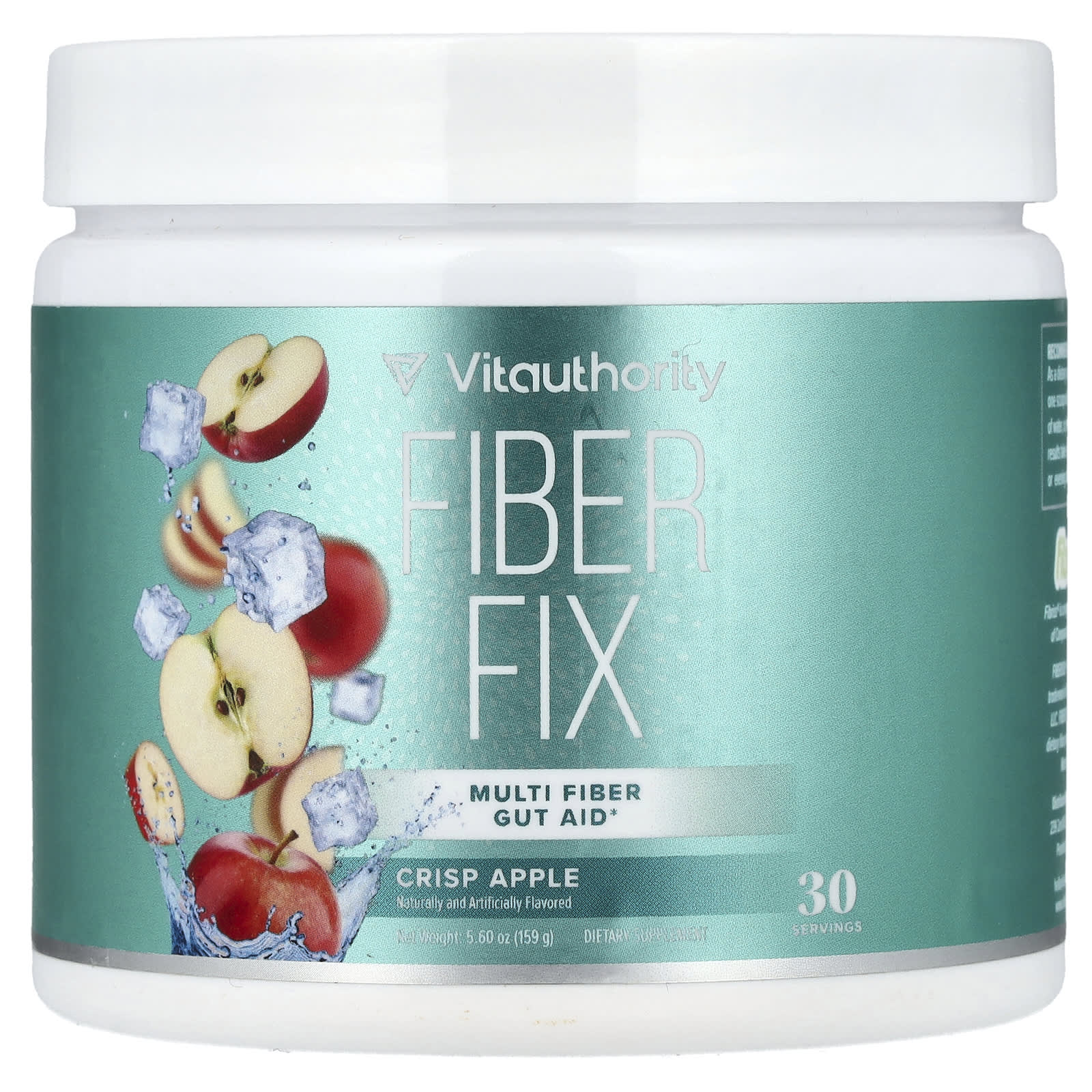 

Vitauthority, Fiber Fix, Multi-Fiber Gut Aid, Crisp Apple, 5.6 oz (159 g)