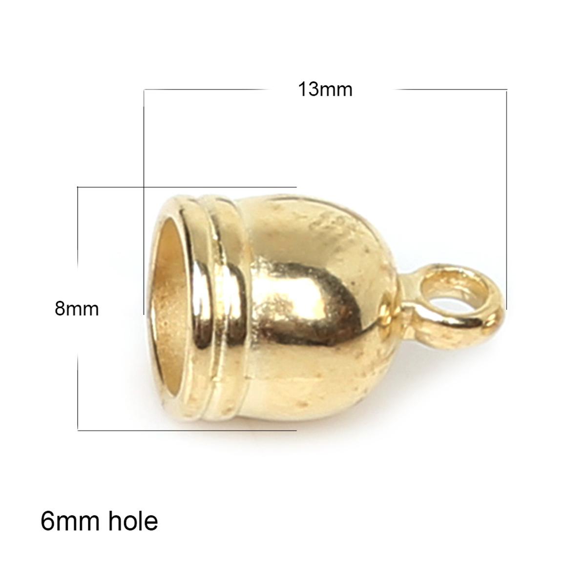 

50 шт., пластиковые ожерелья CCB, наконечники с кисточками, колпачки с бусинами, торцевая крышка для модных ювелирных изделий, ювелирные изделия ручной работы «сделай сам» gold-8*13mm