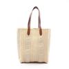 Used Kabas Calicut Tote Bag 055044CA Canvas Leather Beige Brown Used Women