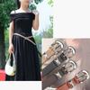 Punk Flower Rivet Belt Korean Style Thin Waist Strap Casual PU Leather Waistband  Girl